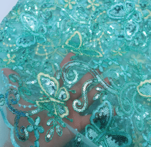 Multicolor cord embroidery
