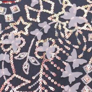Sequin+3D laser flowers