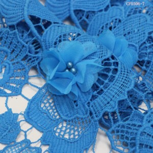 3d flowers+guipure lace